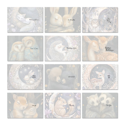 The Crafty Witches - Moonlit Snuggles Ready Made Cards Download Collection