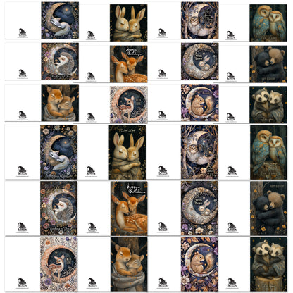 The Crafty Witches - Moonlit Snuggles Ready Made Cards Download Collection