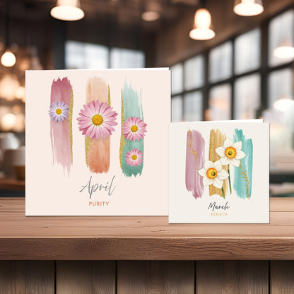 The Crafty Witches - Birth Flowers Ready Made Cards Digital Collection
