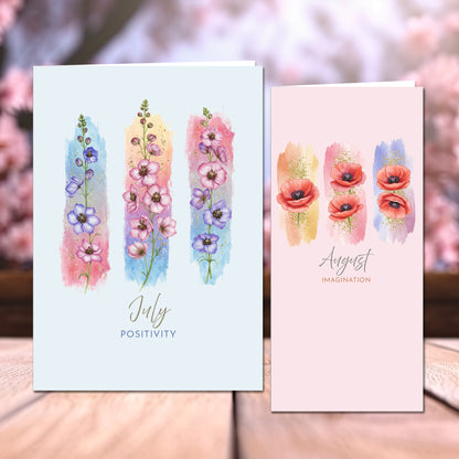 The Crafty Witches - Birth Flowers Ready Made Cards Digital Collection
