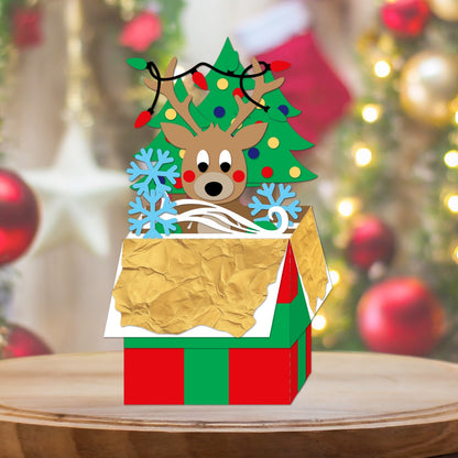 The Crafty Witches - Christmas Presents Pop-up Boxes PDF & SVG Files