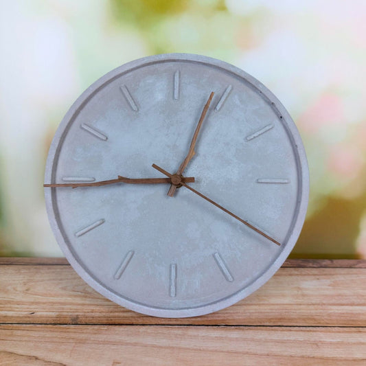 Polished Concrete Clock (colour will vary)