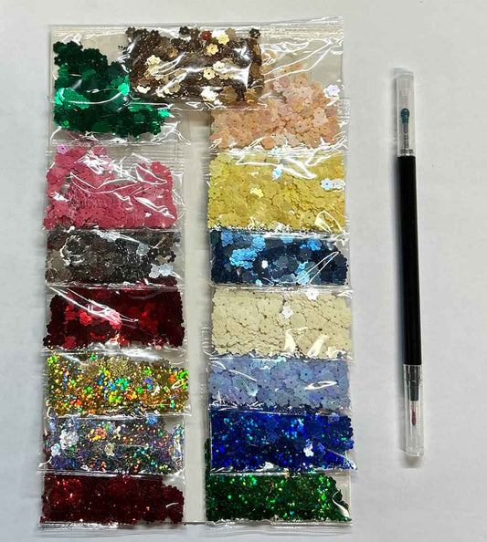 Pinflair - Double Ended Picky Up Tool With Flower Sequins