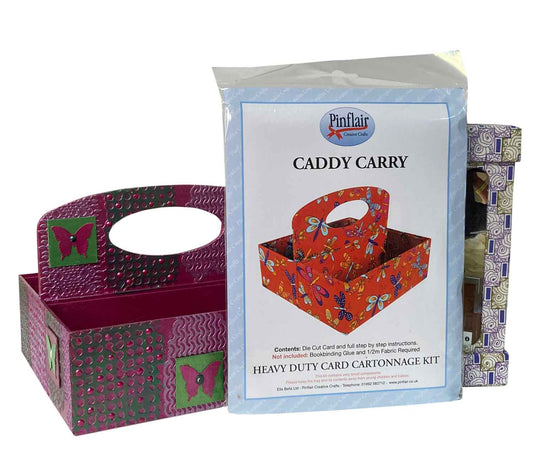 Pinflair - Cartonnage Caddy Carry - Makes Two - Fabric Not Included