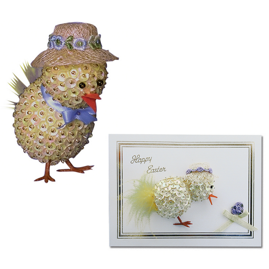 Pinflair Charlie Chick Sequin Decoration & Easter Chick Card Kit