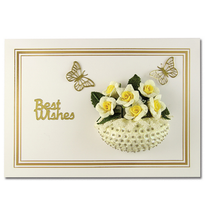 Pinflair Rose Bowl Sequin Decoration & Card Kit