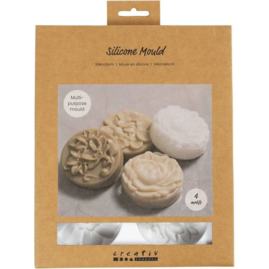 Creativ Silicone Mould - Round with Flower Design