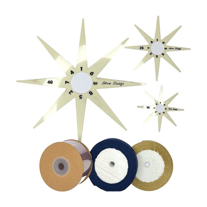 Silvar Design - Gift Bow Maker & 60 Metres of Mixed Ribbon Bundle