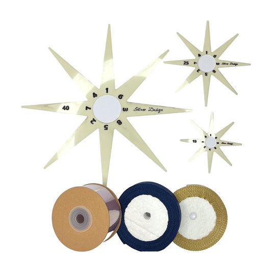 Silvar Design - Gift Bow Maker & 60 Metres of Mixed Ribbon Bundle