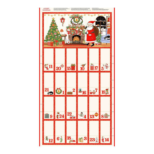 Silvar Design - Fabric Advent Calendar Kit - Jolly Saint Nick