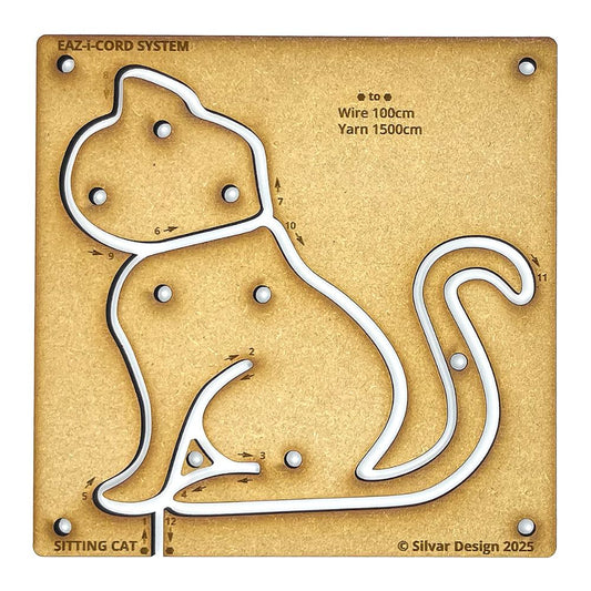 Silvar Design - Eaz-i-Cord Wire Forming Jig - Sitting Cat Jig