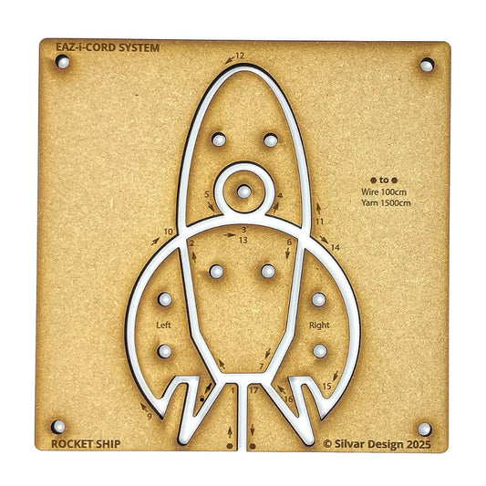 Silvar Design - Eaz-i-Cord Wire Forming Jig - Rocket Ship Jig