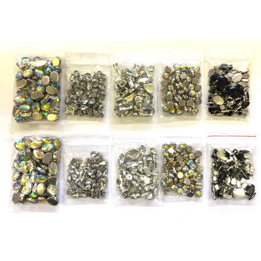 Silvar Design - Sew-On Rhinestone Montee Beads - 500 Mixed Mega Pack