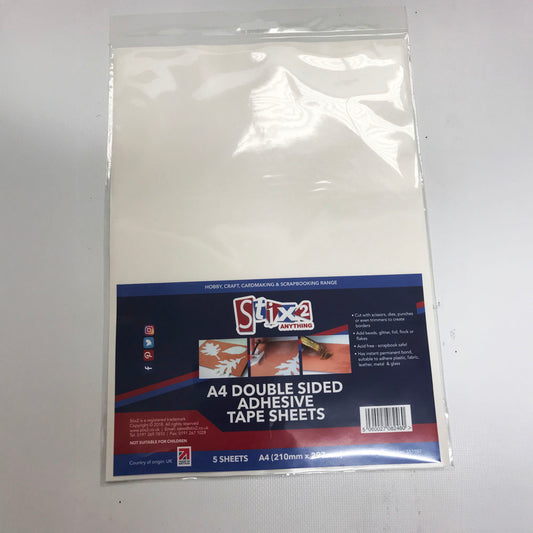 Stix2 - Double-Sided Adhesive Tape Sheets (5 A4 sheets)