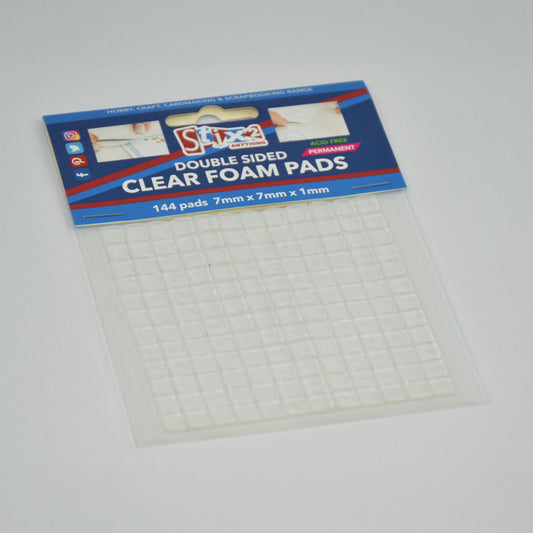 Stix2 - Clear Foam Pads - 7mm x 7mm x 1mm (144pcs)