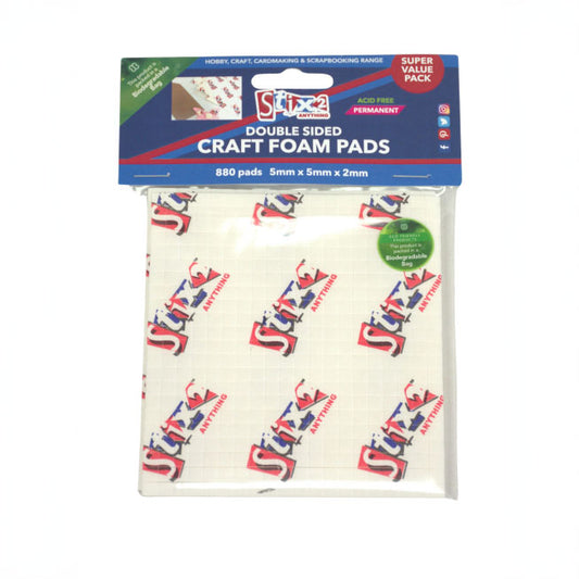 Stix2 - Craft Foam Pads - 5mm x 5mm x 2mm (880pcs)