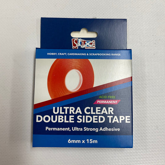 Stix2 - Ultra Clear Double Sided Tape (6mm x 15m)