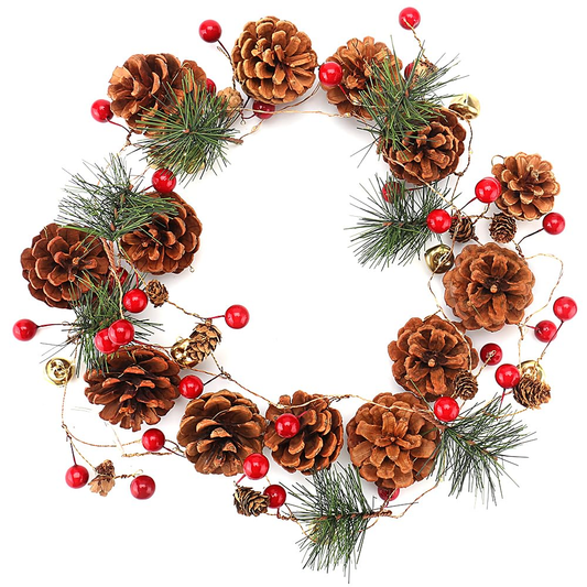Silvar Design - 6ft Christmas Garland with LED Lights