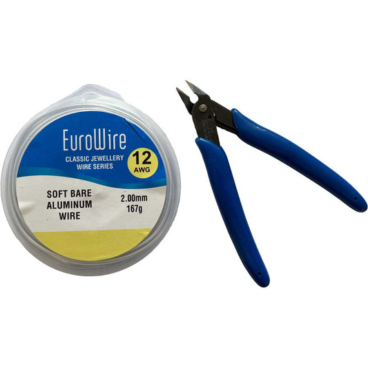 Silvar Design - Flush Cutters with 20M of 2mm Aluminium Wire