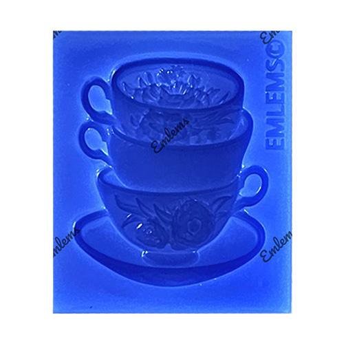 Emlems - Small Stacked Tea Cups Silicone Mould