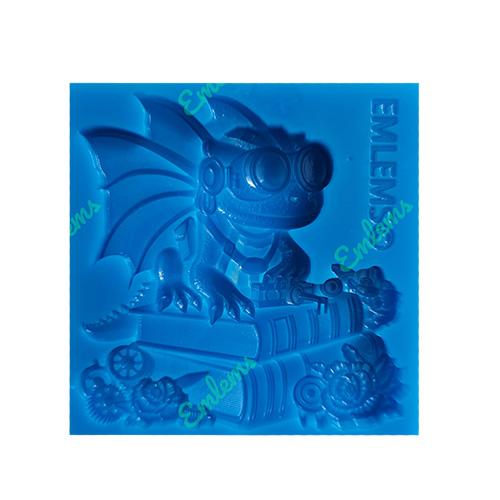 Emlems - Small Steampunk Dragon Silicone Mould