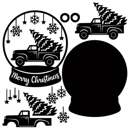 The Crafty Witches - Snowglobe Surprise SVG Files