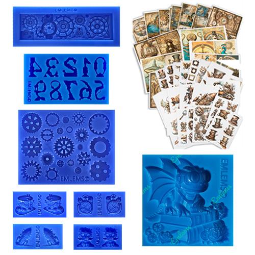 Emlems - Steampunk Moulds & Papers Bundle