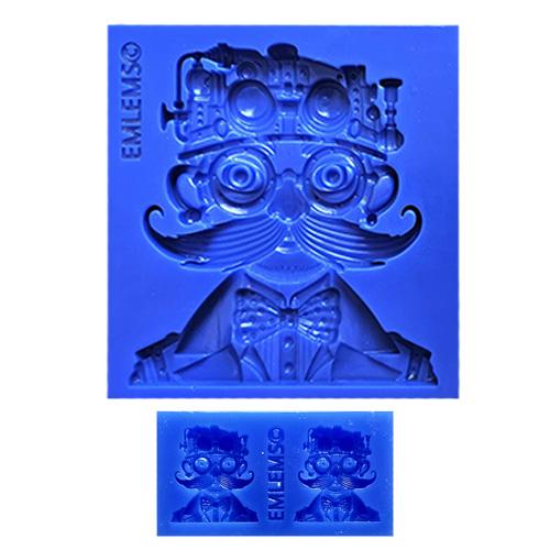 Emlems - Steampunk Gentleman Mould with Free Mini Gentlemen Silicone Moulds