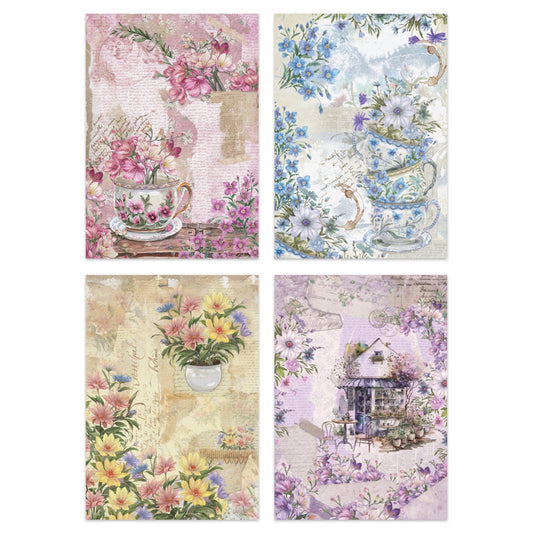 In The Studio Afternoon Tea A2 Printed Rice Papers