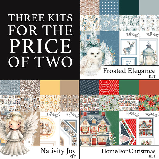 The Crafty Witches - 3 for 2 Digital Kits: Frosted Elegance, Nativity Joy & Home for Christmas Kits