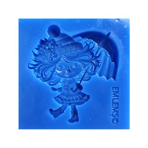 Emlems - Whimsical 'Umbrella Girl' Silicone Mould
