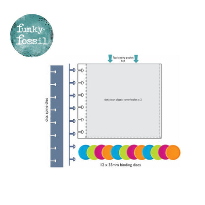 Funky Fossil – 6x6 Disc Journal Kit