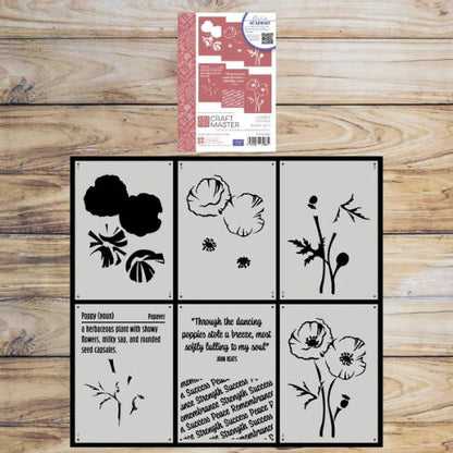 Craft Master Layered Stencils Poppy Set 1