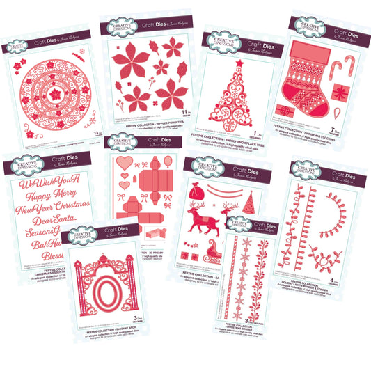 Creative Expressions - Festive Collection Mega Bundle - 10 Die Sets by Jamie Rodgers