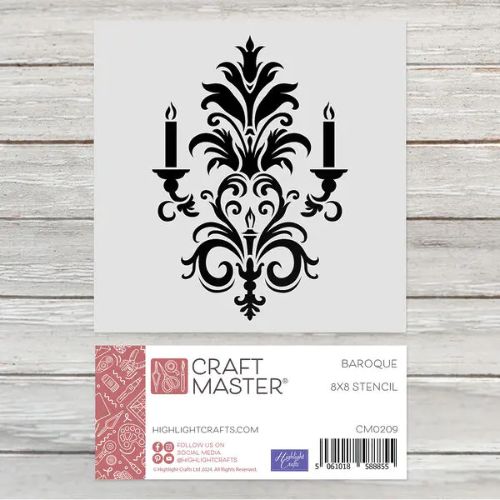 Craft Master 8x8 Stencil - Baroque