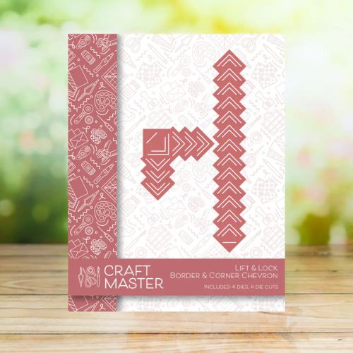 Craft Master Lift & Lock Border & Corner Chevron Die Set