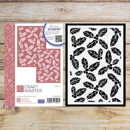 Craft Master Holly Stencil & Embossing Stencil Pack