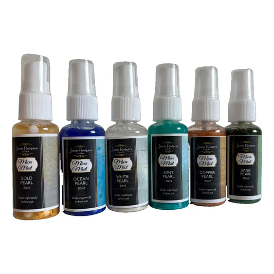 Jamie Rodgers Crafts - 6x Pearl Mica Mists Bundle - Set 1