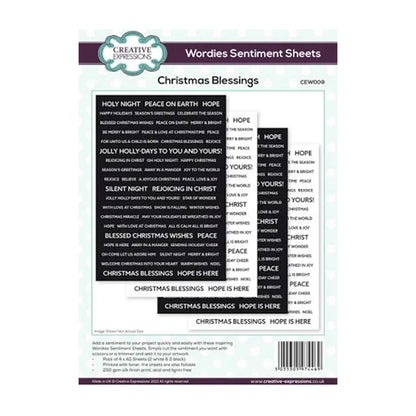 Creative Expressions - Bundle of Wordies Sentiment Sheets
