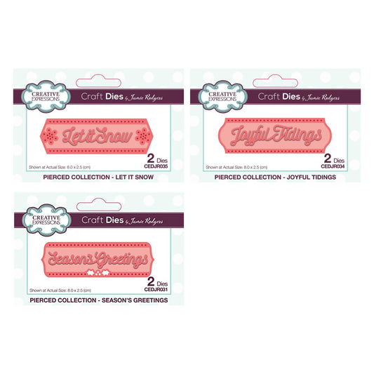Jamie Rodgers Crafts - Bundle of Festive Pierced Sentiments