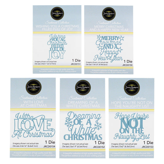 Jamie Rodgers Crafts - Bundle of 5 Mini Festive Sentiments
