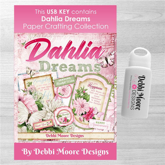 Debbi Moore Designs - Dahlia Dreams USB Key over  1500 printable elements